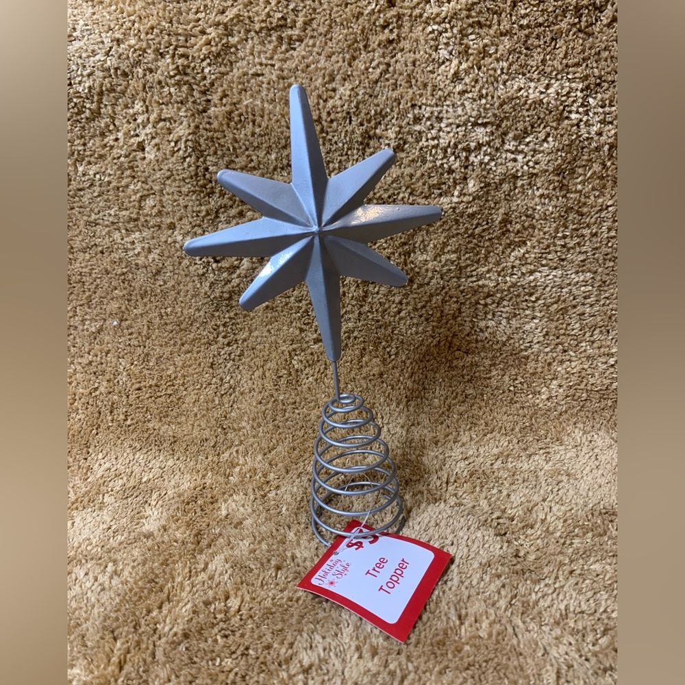 Metal star tree topper